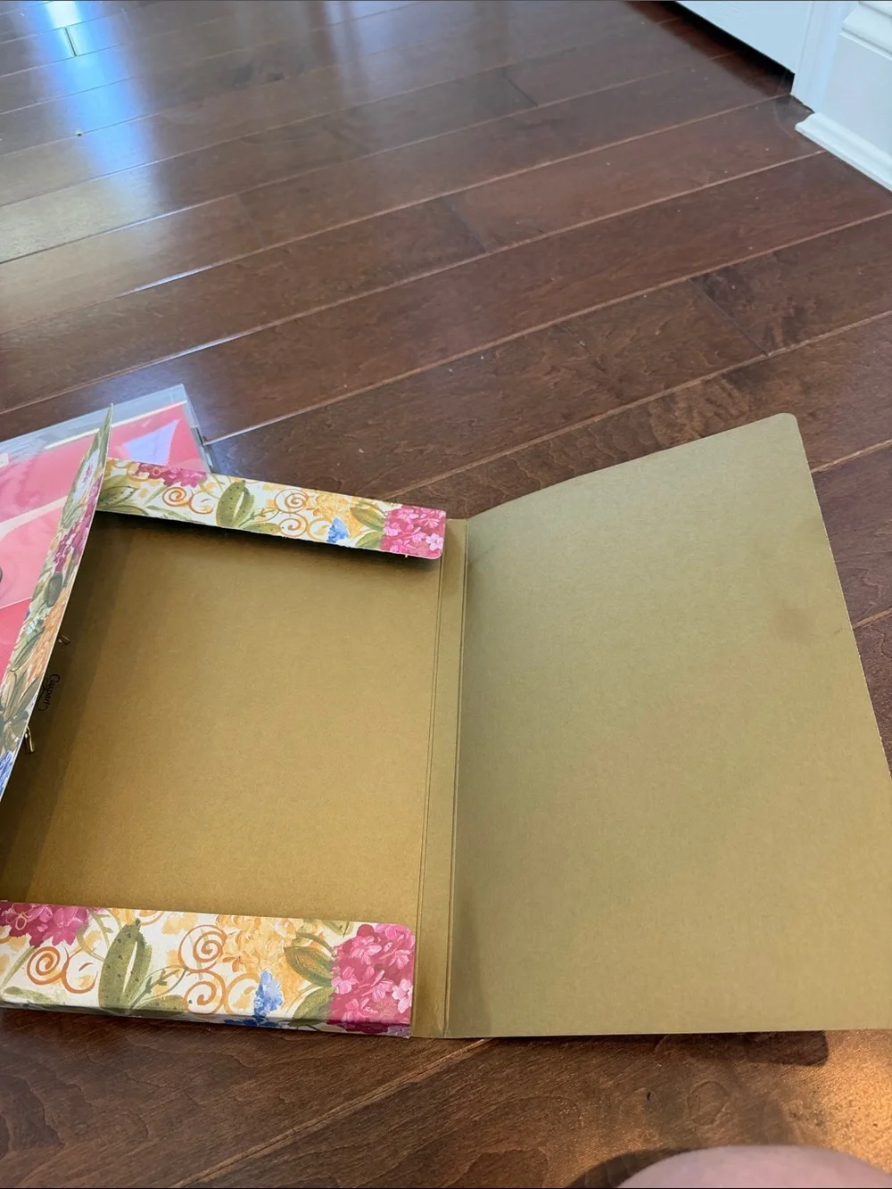 Colorful Accordion File Organizer Set with Floral Document Envelope container st